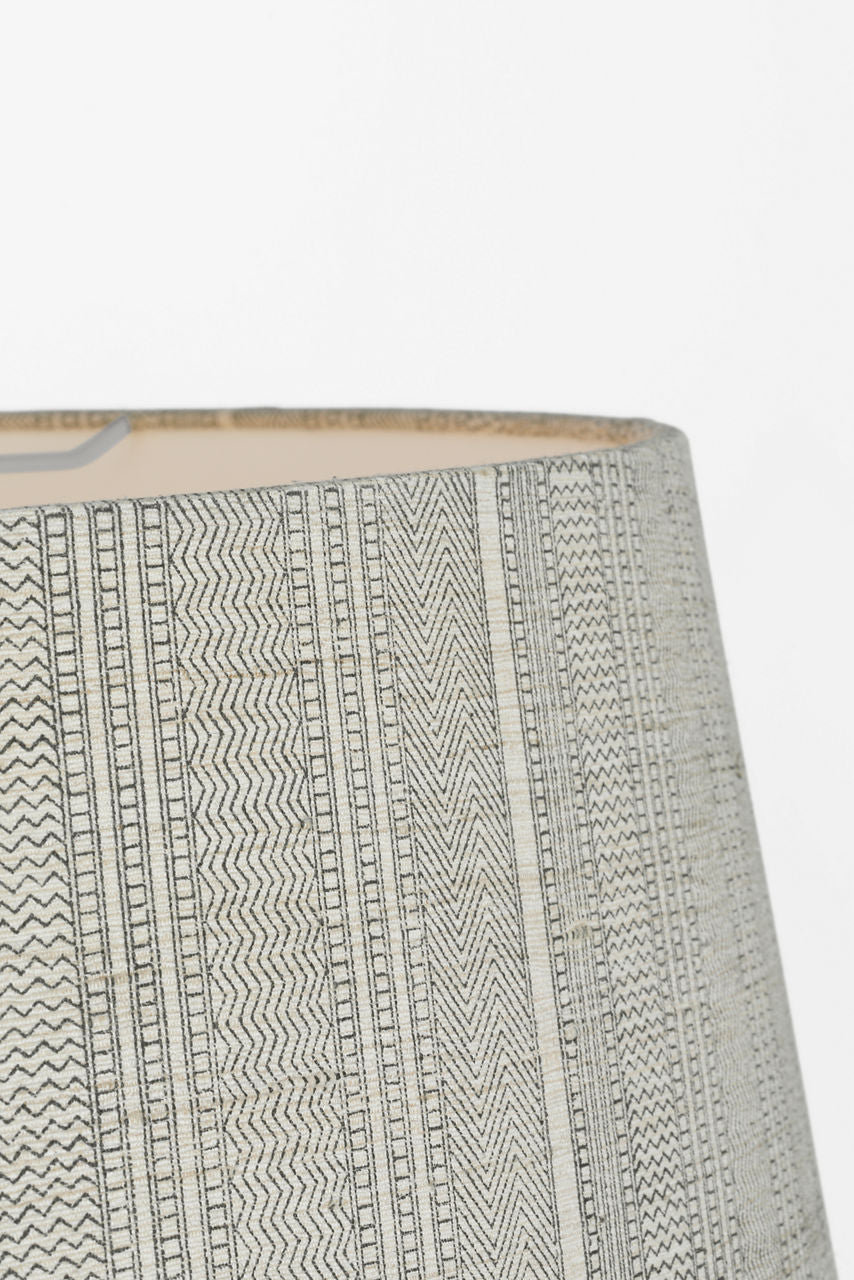 Evelyn 33" Hanging Shade | Hand-Rubbed Antique Brass and White Oak | Schumacher Natural Mohave Shade