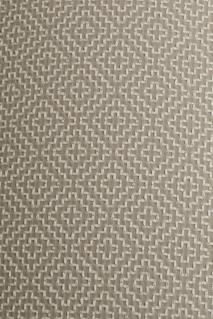 Evelyn 33" Hanging Shade | Polished Nickel and White Oak | Schumacher Dove Soho Weave Shade