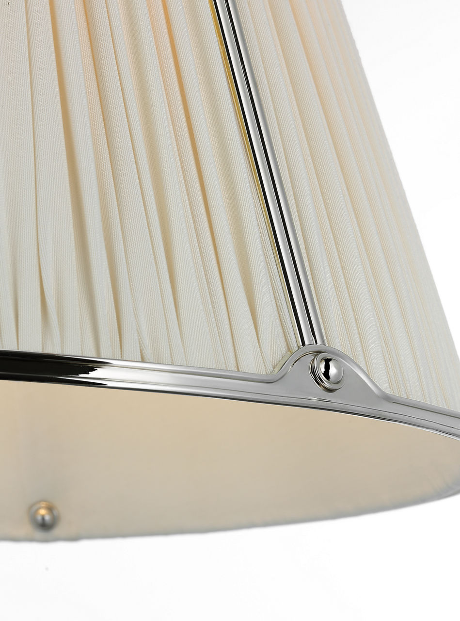 Allister 16" Hanging Shade | Polished Nickel | Silk Pleated Shade