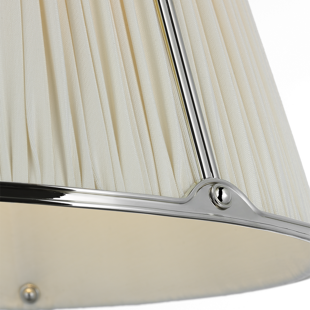 Allister 16" Hanging Shade | Polished Nickel | Silk Pleated Shade