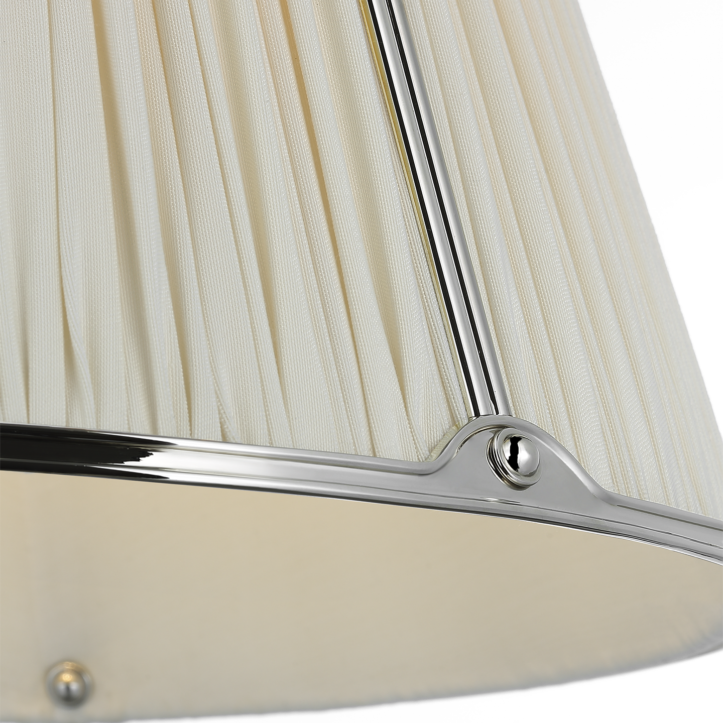 Allister 16" Hanging Shade | Polished Nickel | Silk Pleated Shade