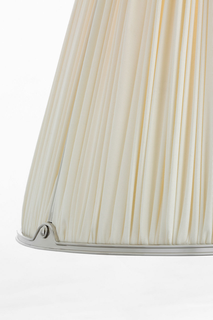 Allister 21" Hanging Shade | Polished Nickel | Silk Pleated Shade