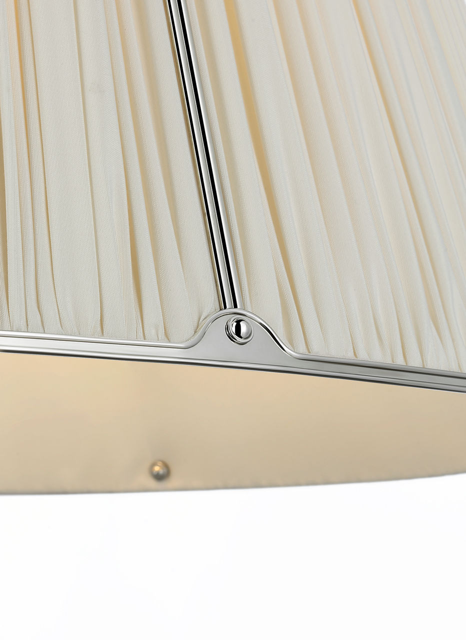 Allister 29" Hanging Shade | Polished Nickel | Silk Pleated Shade