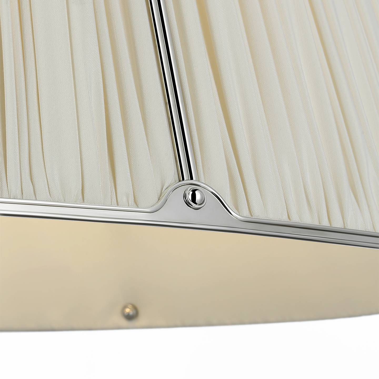 Allister 29" Hanging Shade | Polished Nickel | Silk Pleated Shade