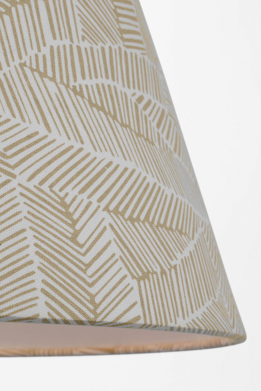 Caufield 21" Hanging Shade | Bronze | Schumacher Taupe Abstract Leaf Shade