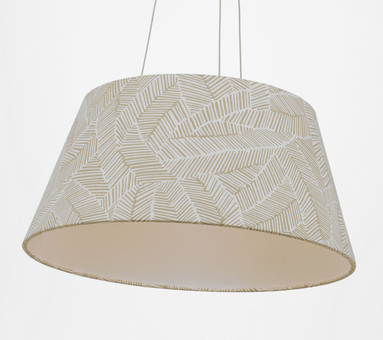 Caufield 21" Hanging Shade | Bronze | Schumacher Taupe Abstract Leaf Shade