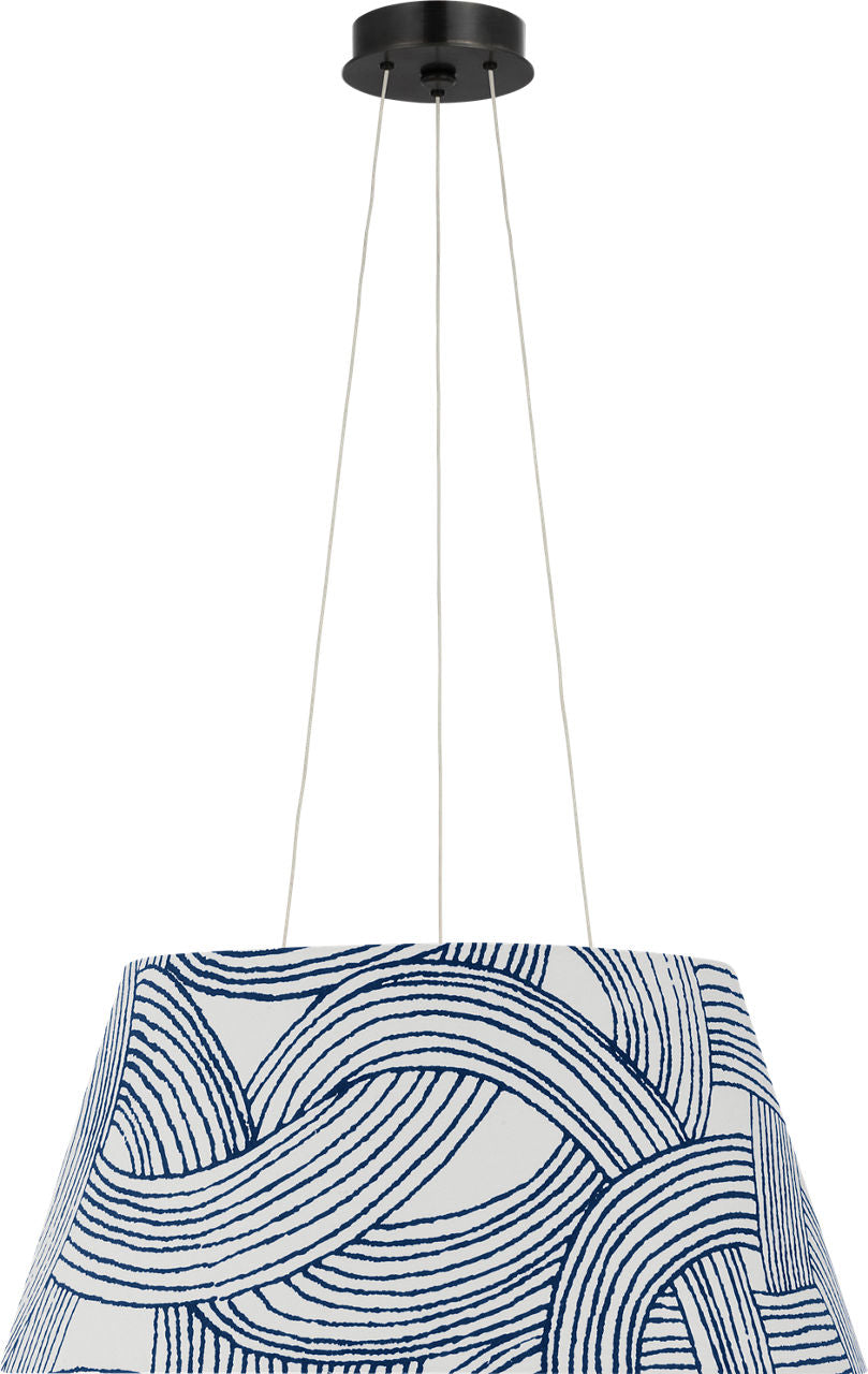 Caufield 21" Hanging Shade | Bronze | Schumacher Blue Freeform Shade