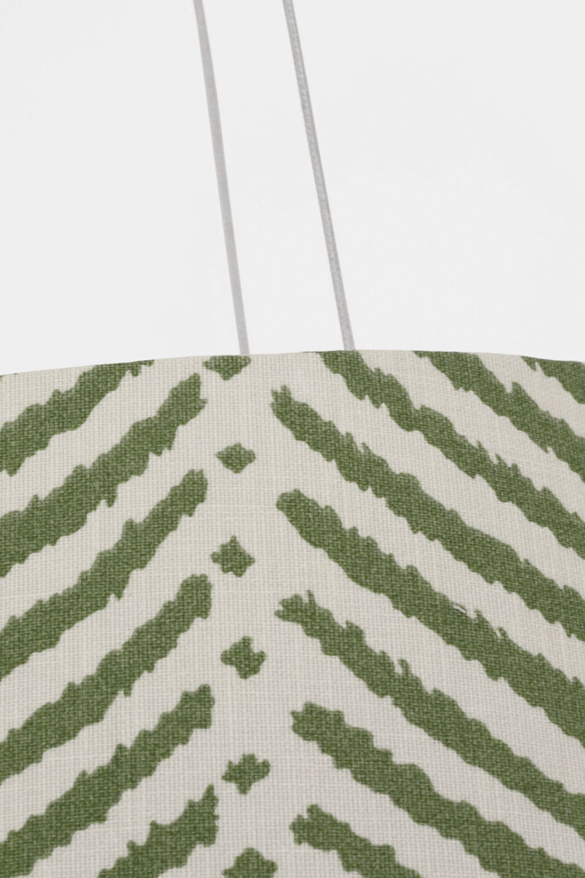 Caufield 21" Hanging Shade | Hand-Rubbed Antique Brass | Schumacher Verde La Jolla Shade
