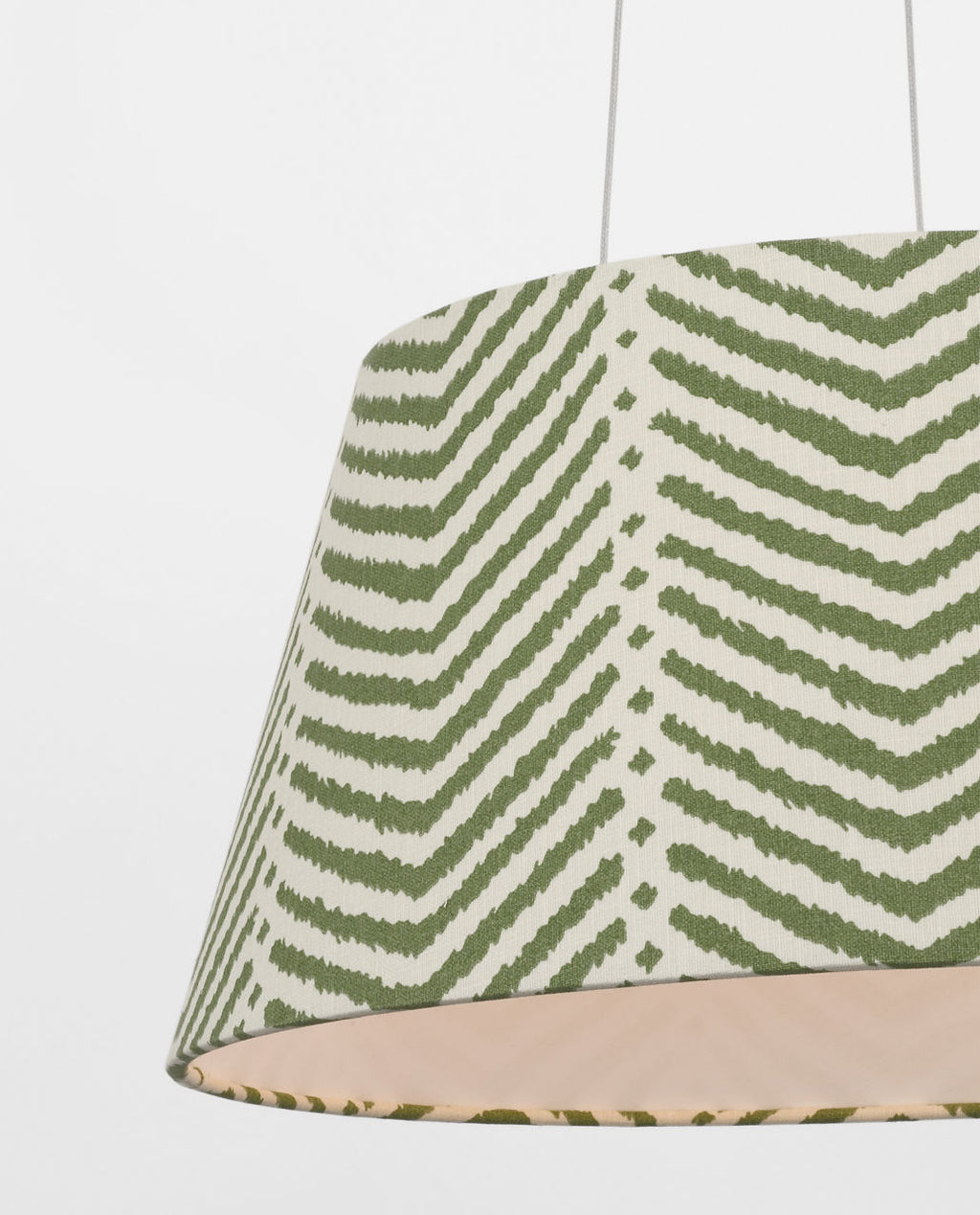 Caufield 21" Hanging Shade | Hand-Rubbed Antique Brass | Schumacher Verde La Jolla Shade