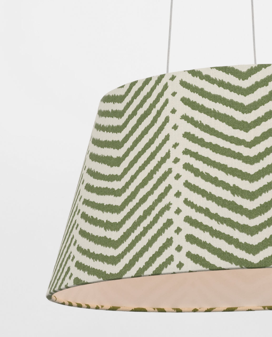 Caufield 21" Hanging Shade | Hand-Rubbed Antique Brass | Schumacher Verde La Jolla Shade