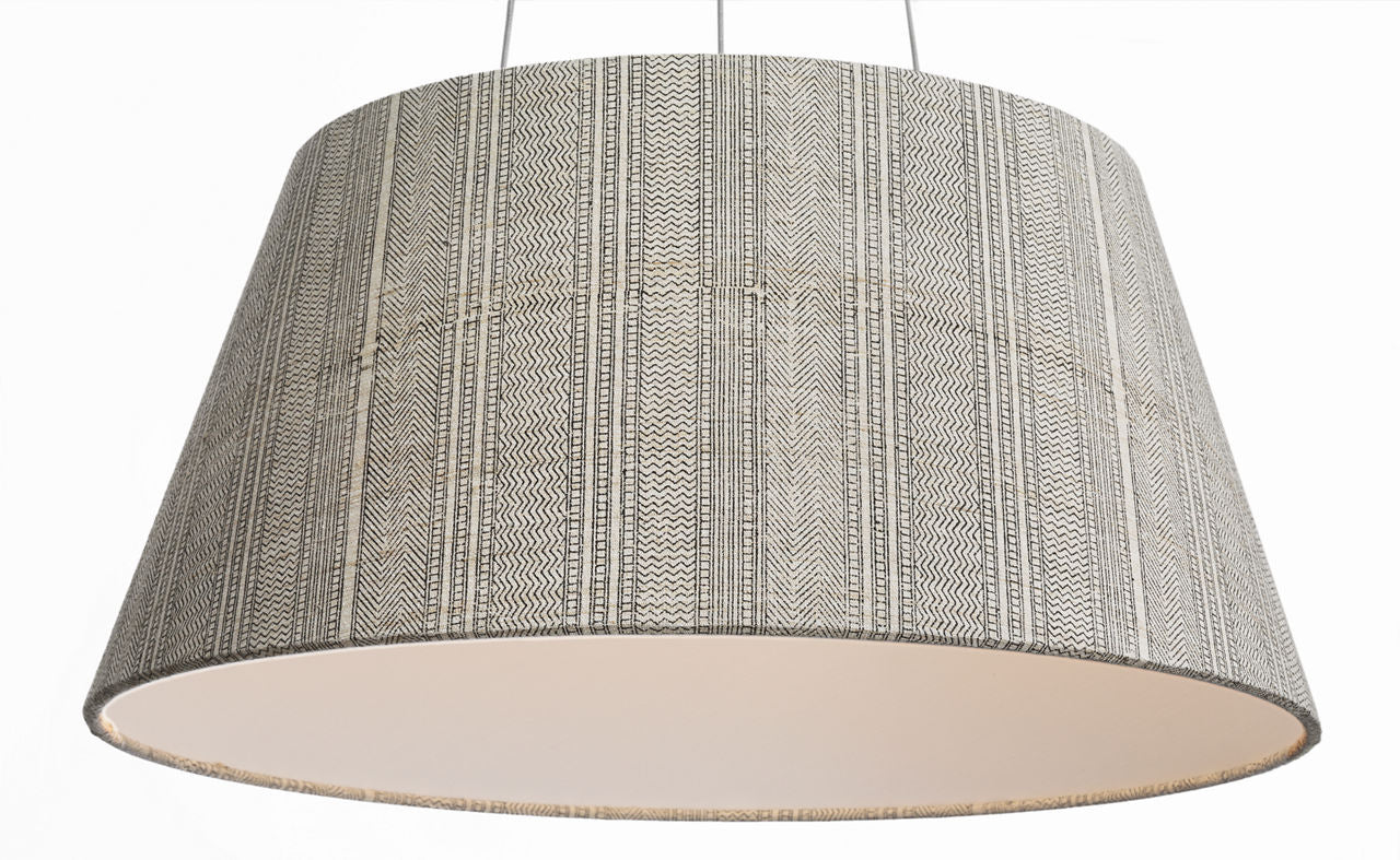 Caufield 21" Hanging Shade | Polished Nickel | Schumacher Natural Mohave Shade