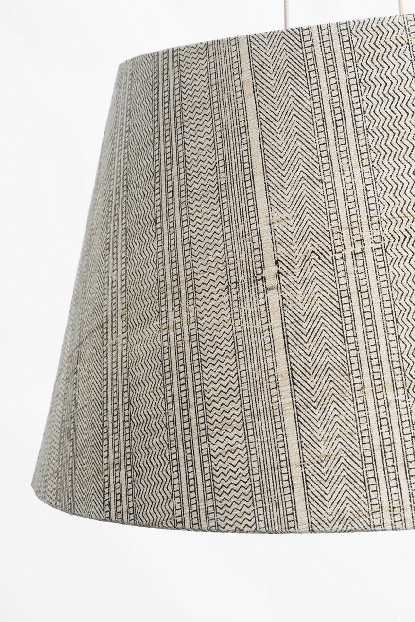 Caufield 21" Hanging Shade | Polished Nickel | Schumacher Natural Mohave Shade