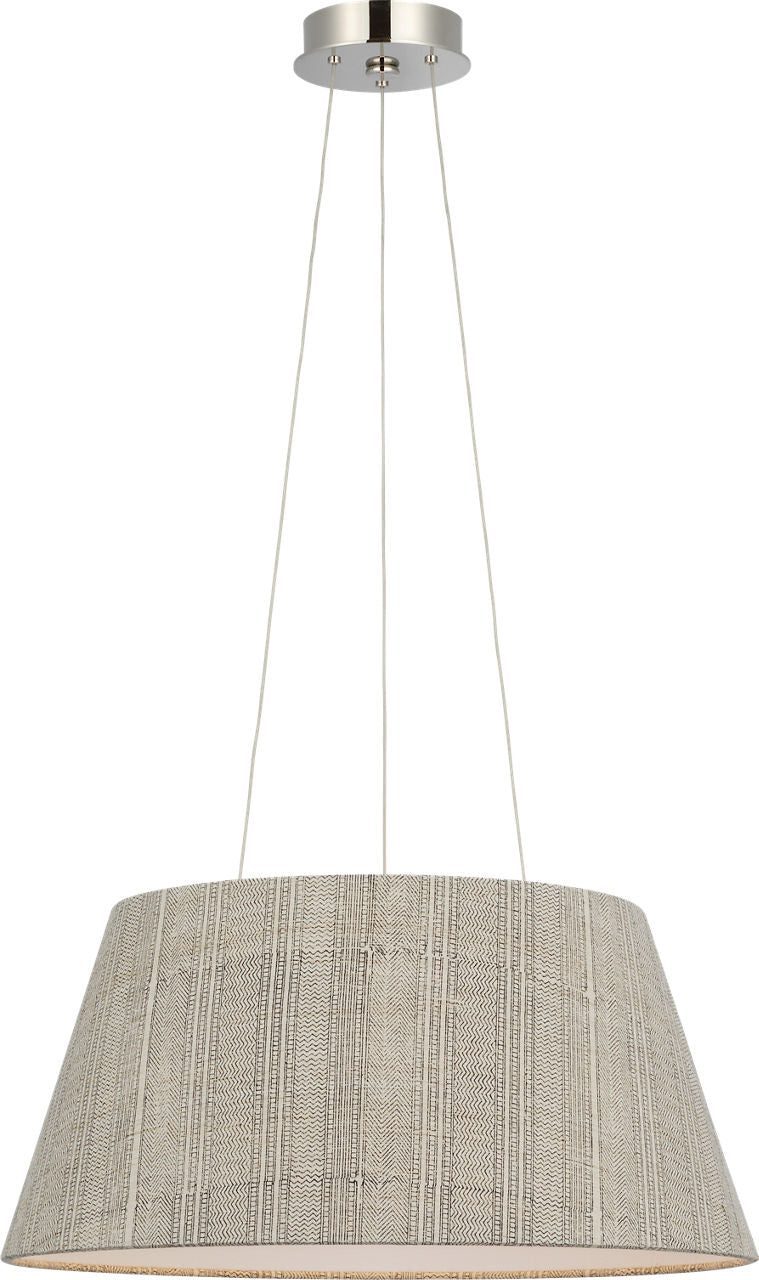 Caufield 21" Hanging Shade | Polished Nickel | Schumacher Natural Mohave Shade