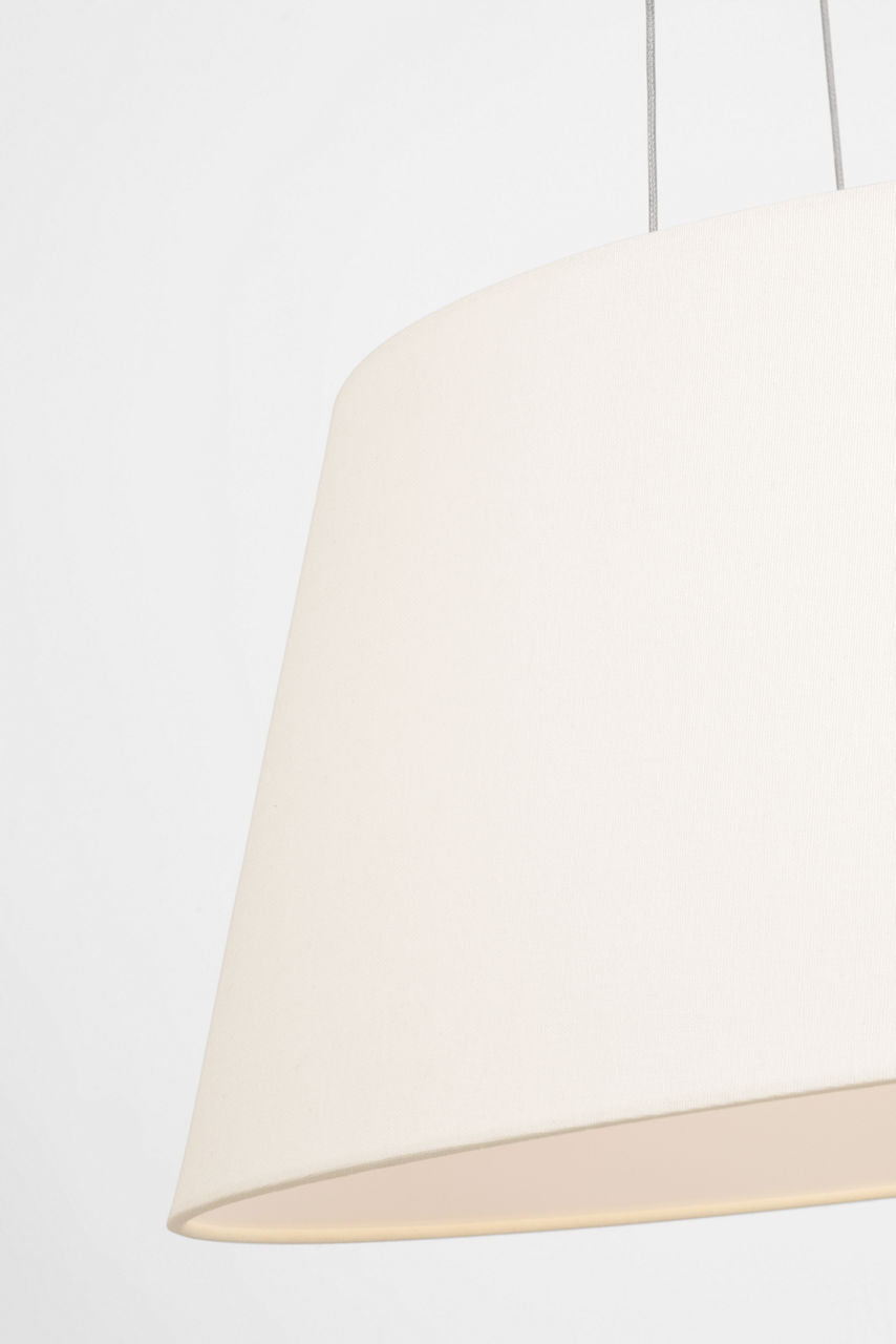 Caufield 21" Hanging Shade | Polished Nickel | Linen Shade