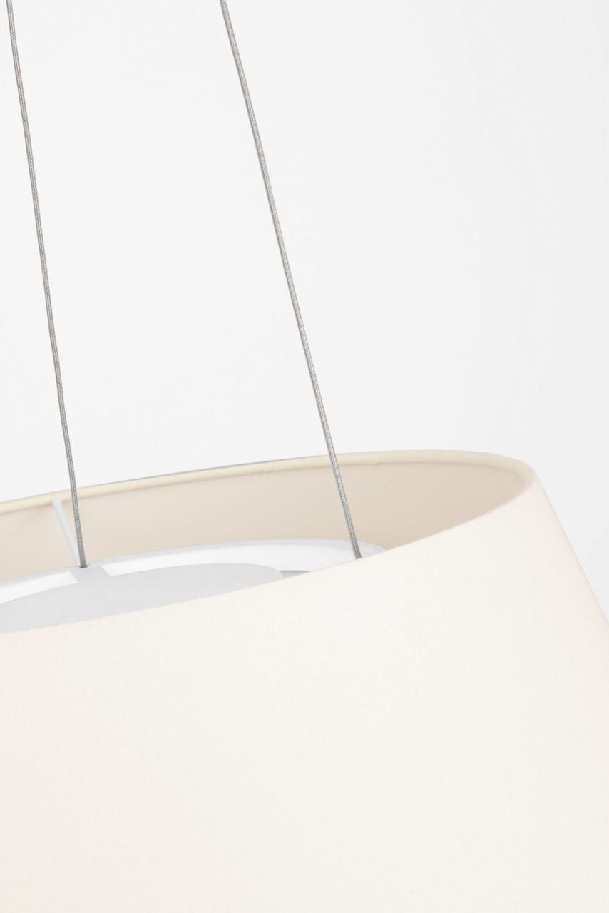 Caufield 21" Hanging Shade | Polished Nickel | Linen Shade
