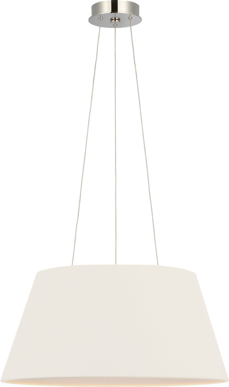 Caufield 21" Hanging Shade | Polished Nickel | Linen Shade