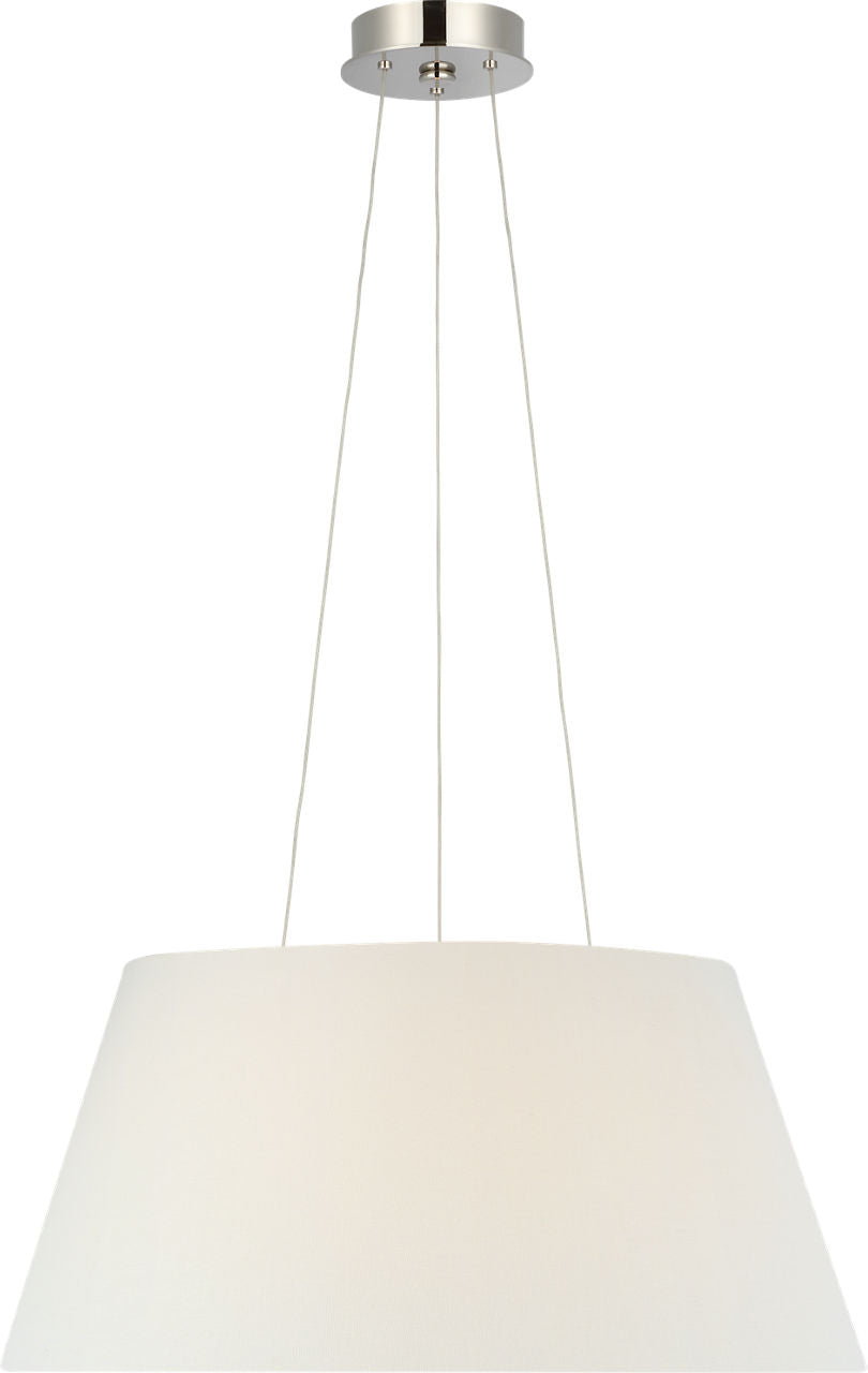 Caufield 21" Hanging Shade | Polished Nickel | Linen Shade