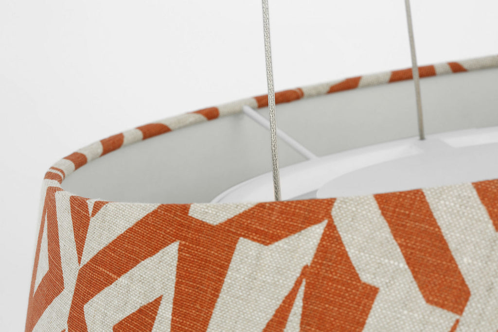 Caufield 21" Hanging Shade | Polished Nickel | Schumacher Brick Amero Shade