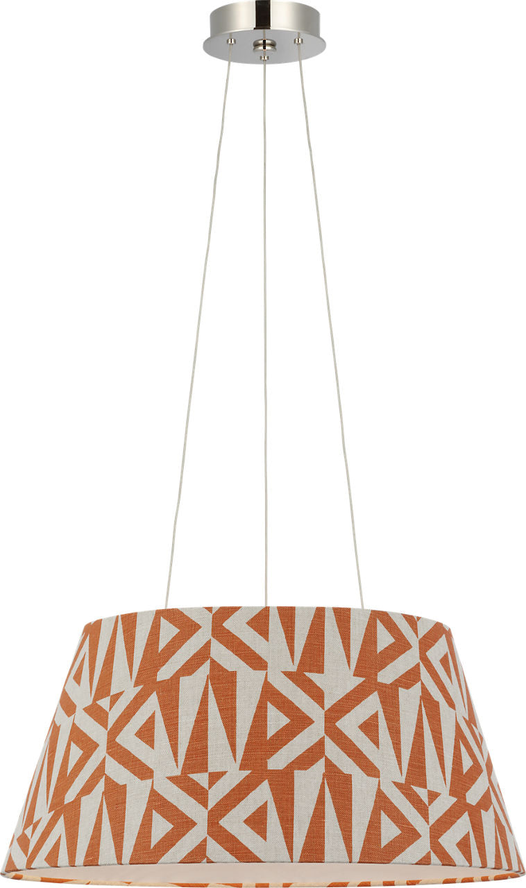Caufield 21" Hanging Shade | Polished Nickel | Schumacher Brick Amero Shade