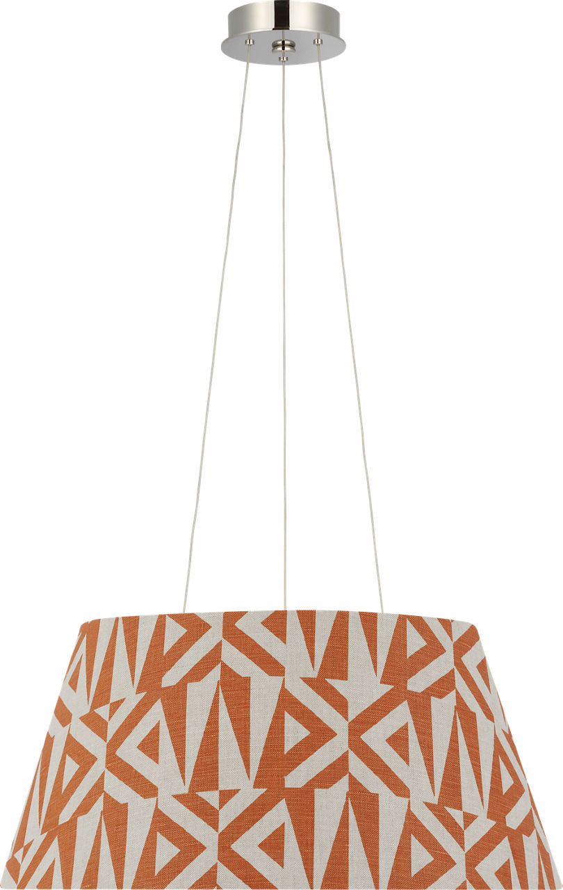 Caufield 21" Hanging Shade | Polished Nickel | Schumacher Brick Amero Shade