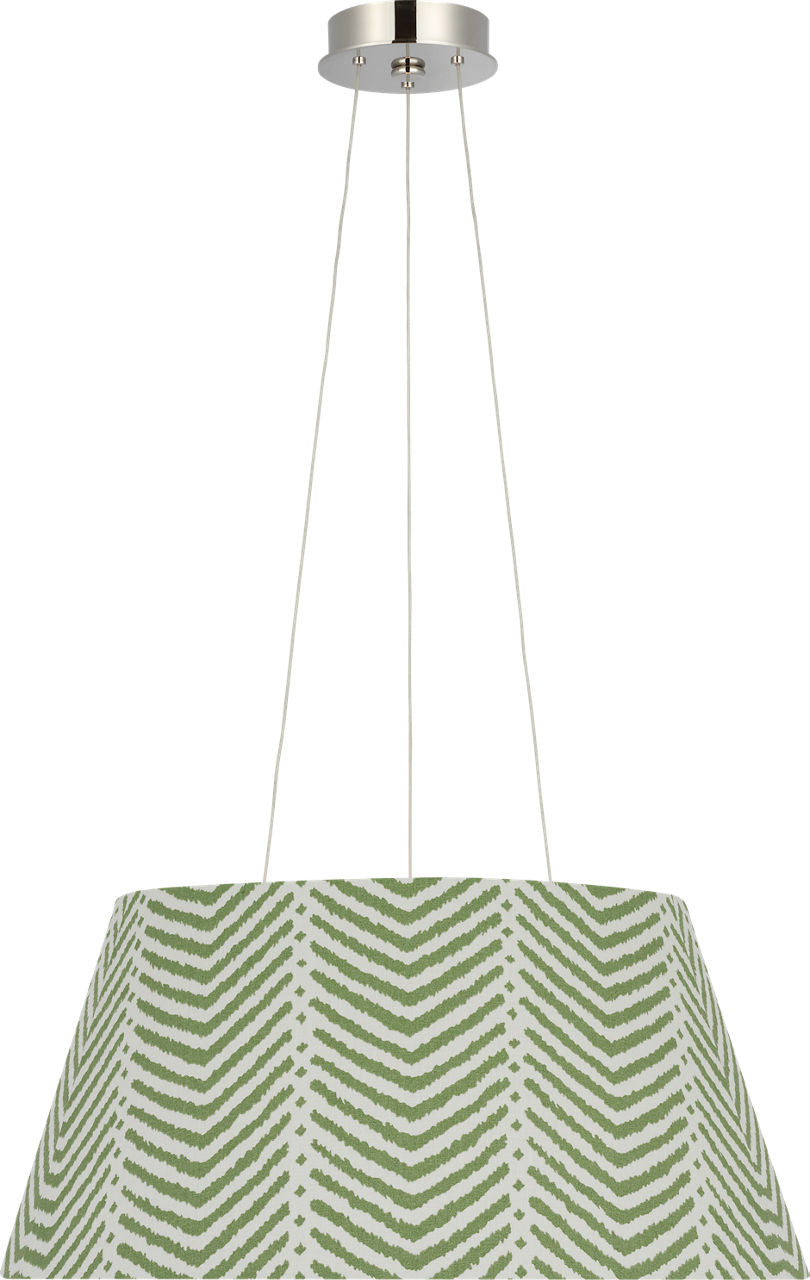 Caufield 21" Hanging Shade | Polished Nickel | Schumacher Verde La Jolla Shade