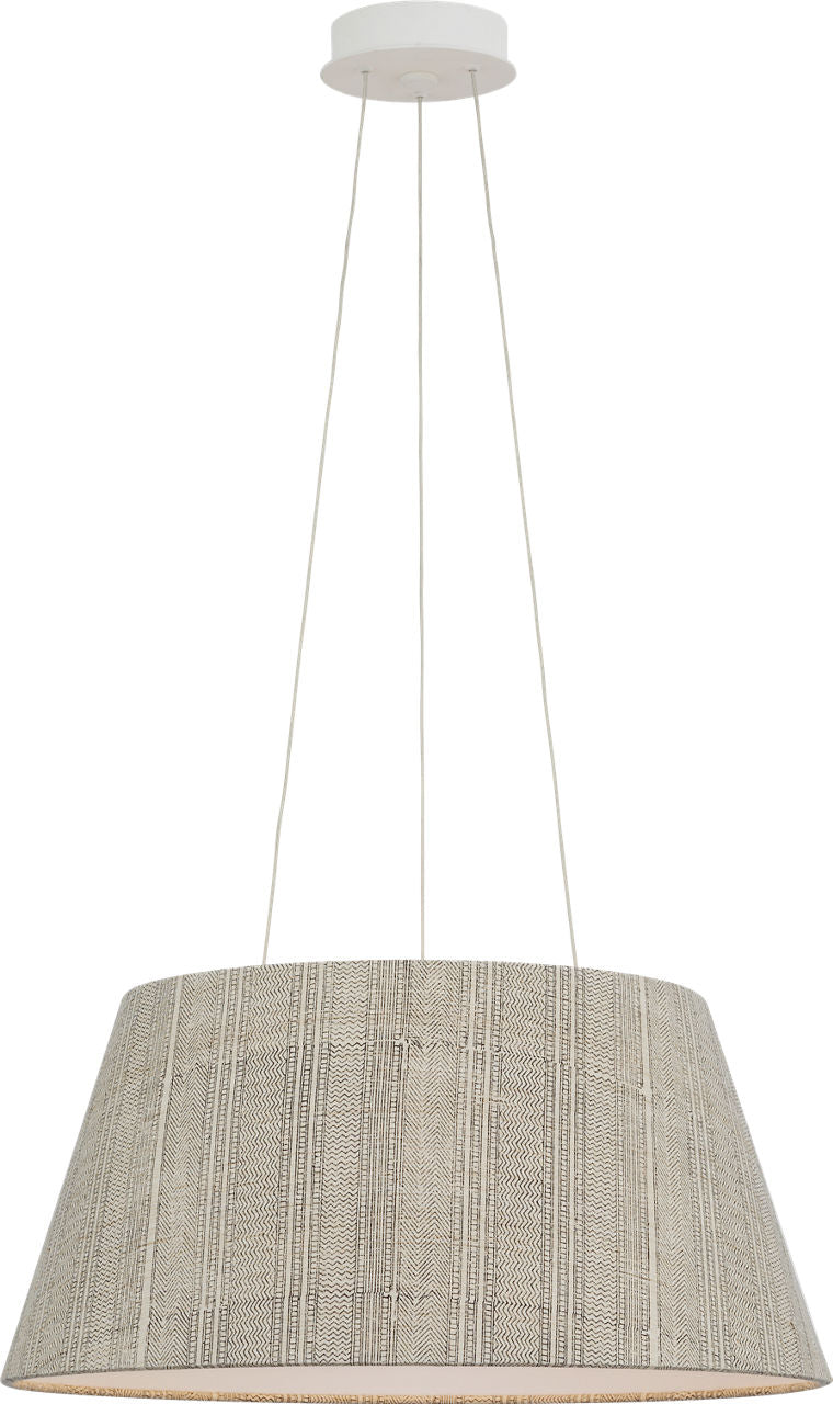 Caufield 21" Hanging Shade | Matte White | Schumacher Natural Mohave Shade