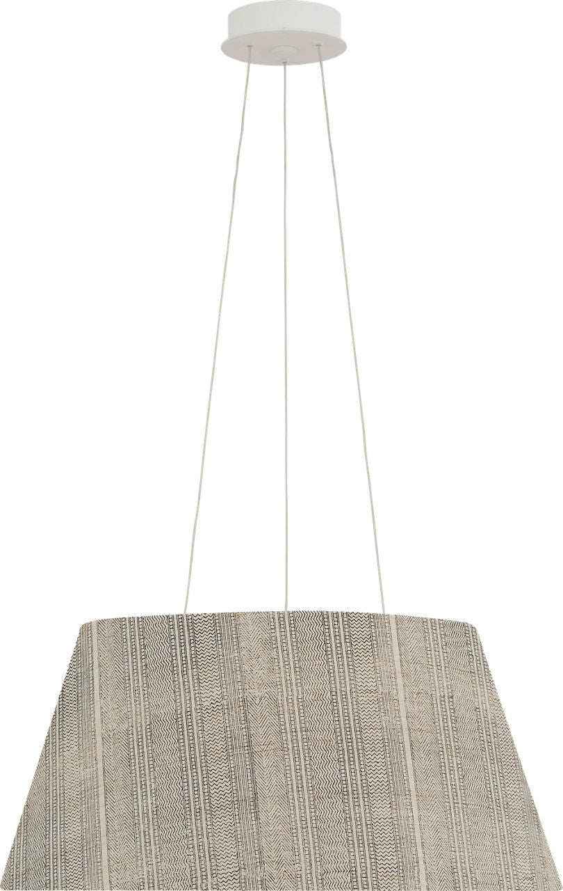 Caufield 21" Hanging Shade | Matte White | Schumacher Natural Mohave Shade