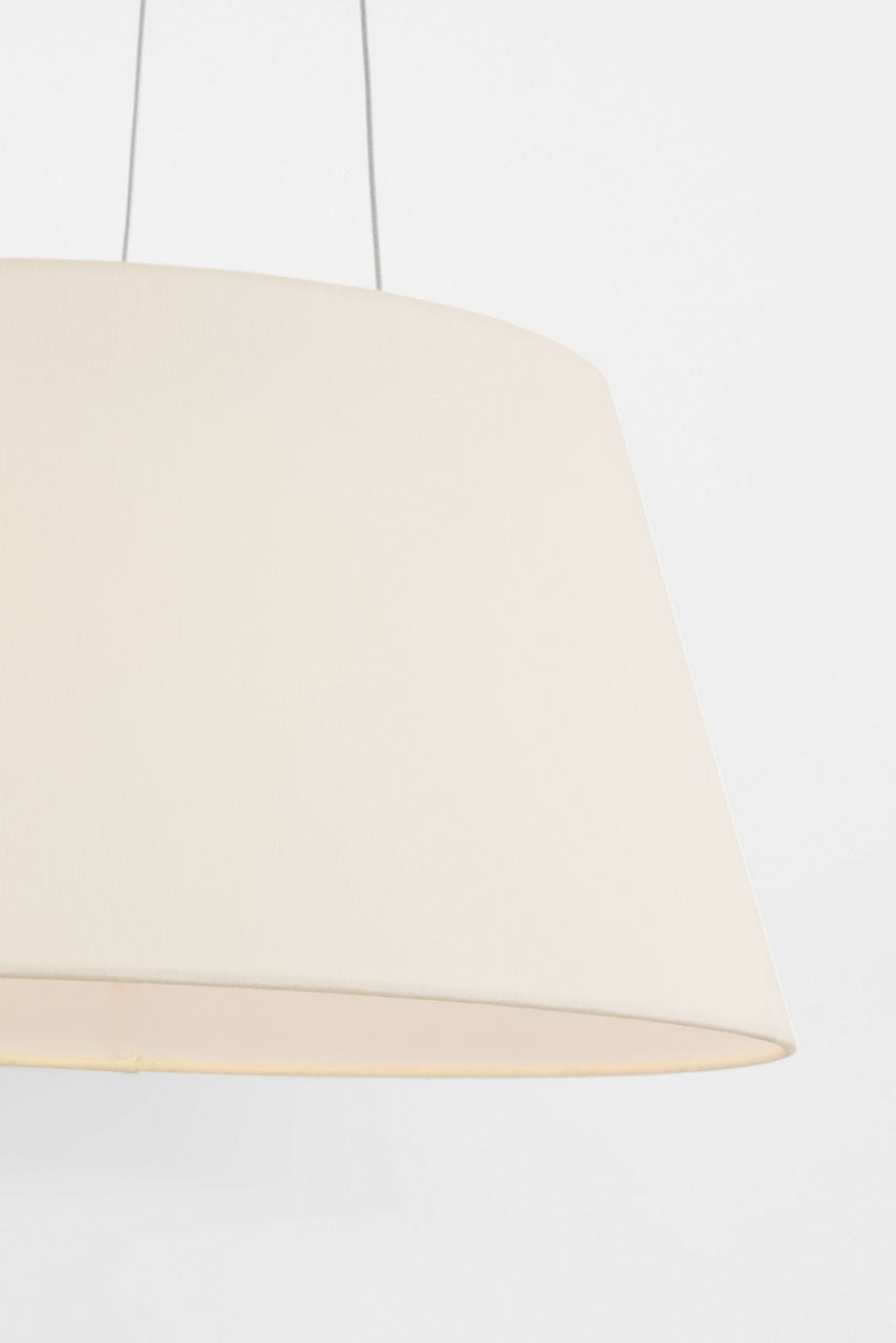 Caufield 21" Hanging Shade | Matte White | Linen Shade