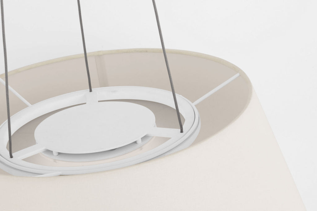 Caufield 21" Hanging Shade | Matte White | Linen Shade