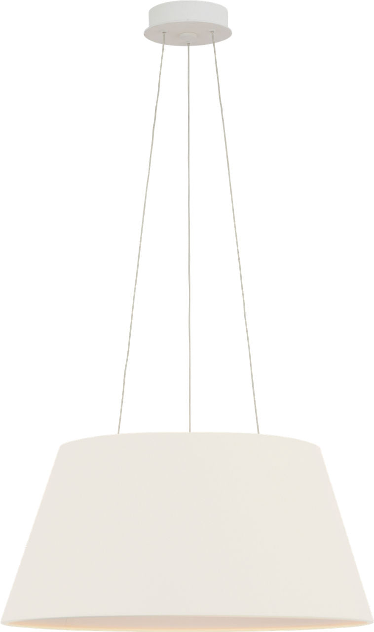 Caufield 21" Hanging Shade | Matte White | Linen Shade