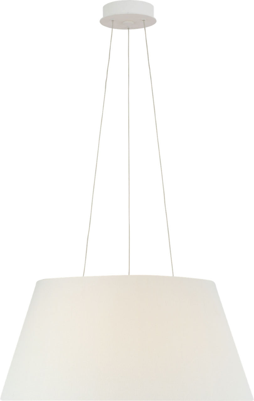 Caufield 21" Hanging Shade | Matte White | Linen Shade