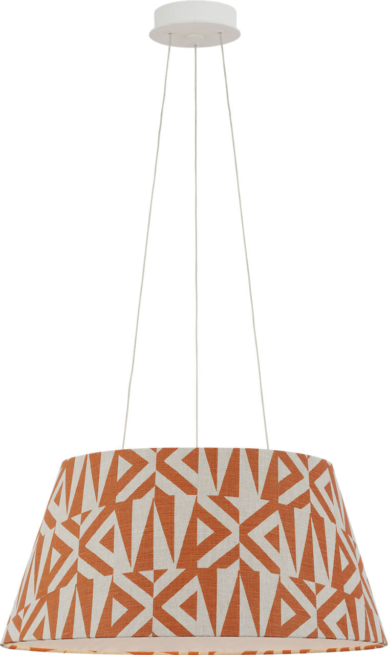 Caufield 21" Hanging Shade | Matte White | Schumacher Brick Amero Shade
