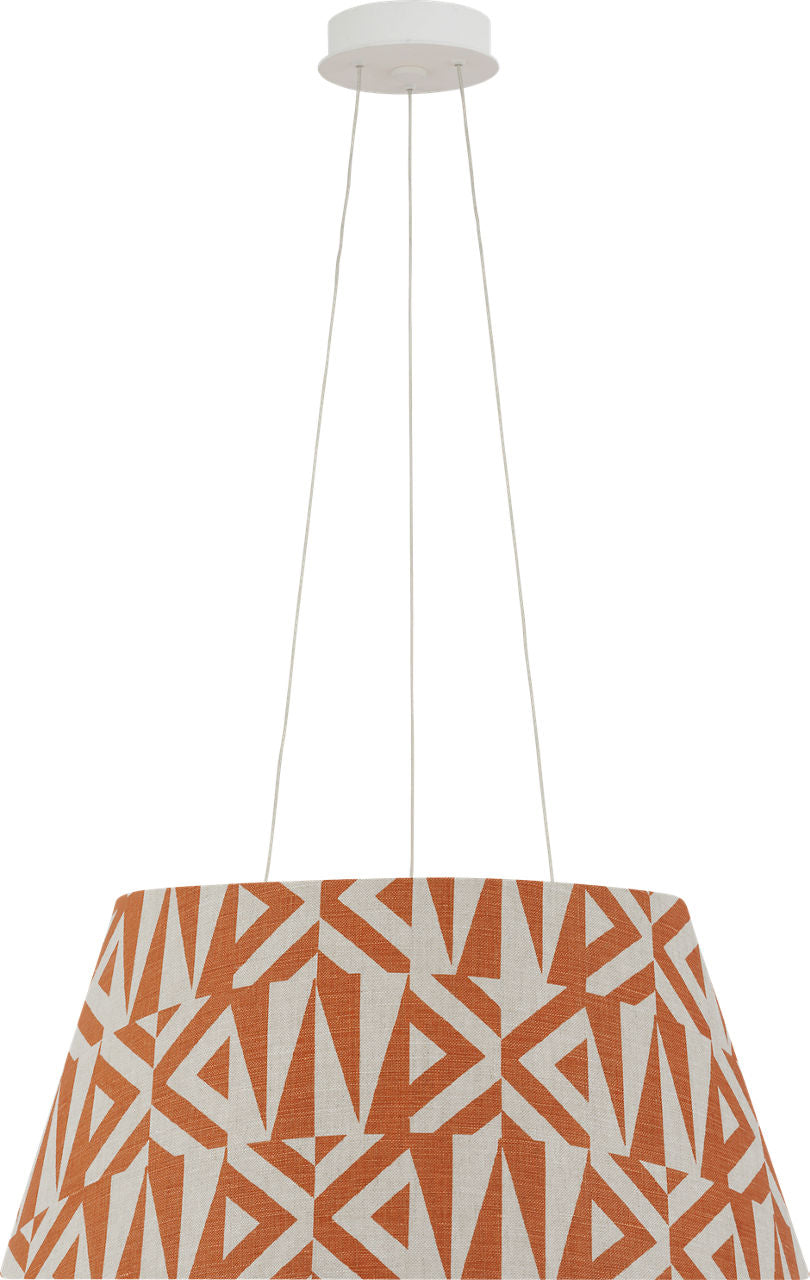 Caufield 21" Hanging Shade | Matte White | Schumacher Brick Amero Shade