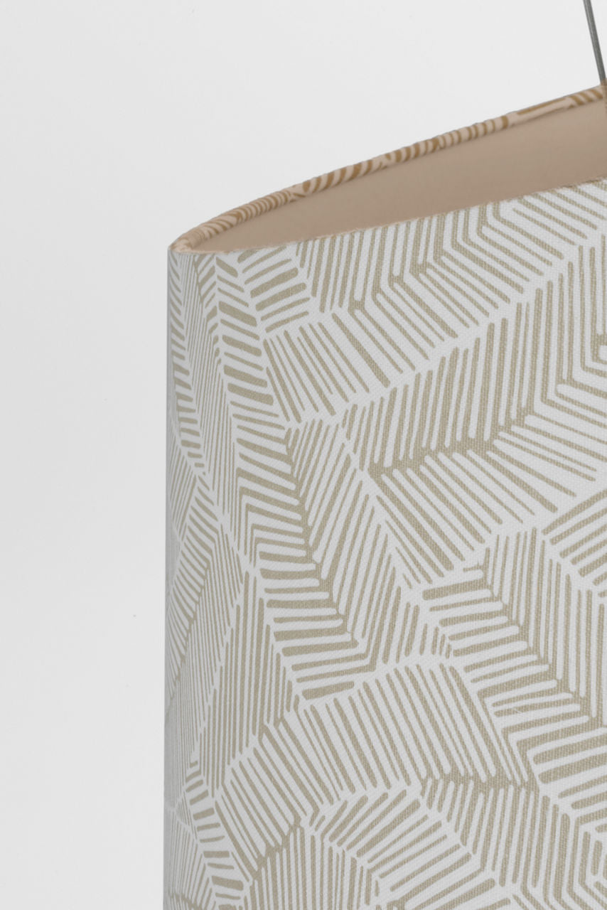 Caufield 29" Hanging Shade | Bronze | Schumacher Taupe Abstract Leaf Shade