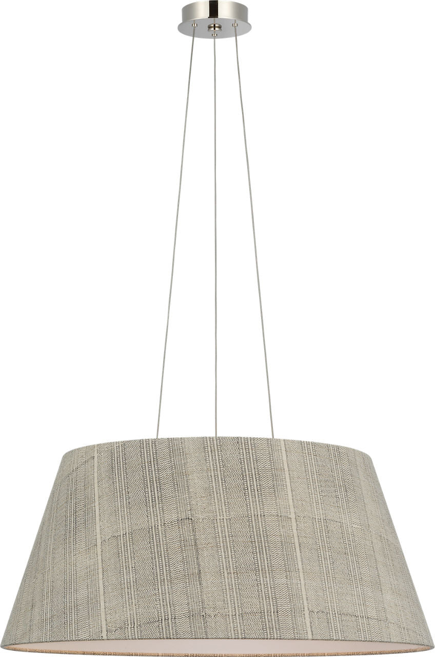 Caufield 29" Hanging Shade | Polished Nickel | Schumacher Natural Mohave Shade