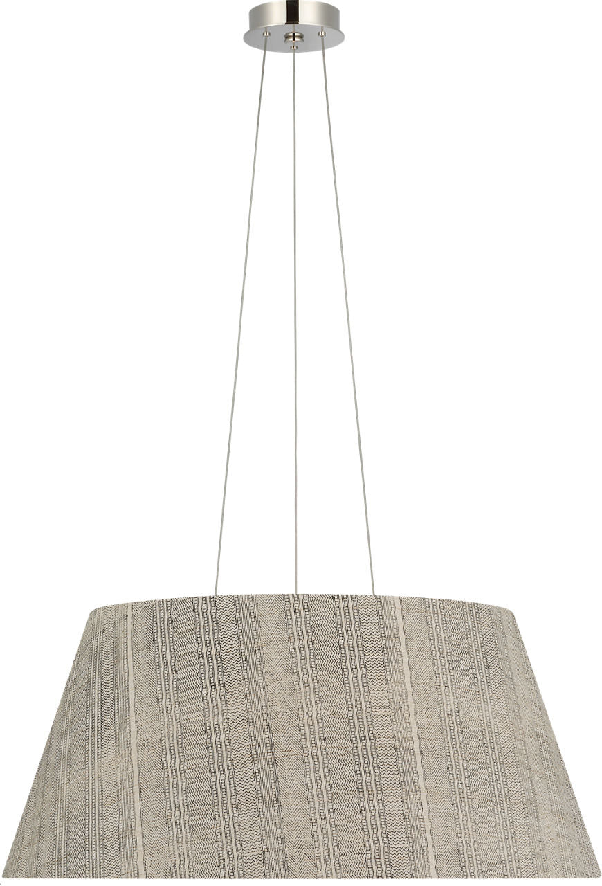 Caufield 29" Hanging Shade | Polished Nickel | Schumacher Natural Mohave Shade