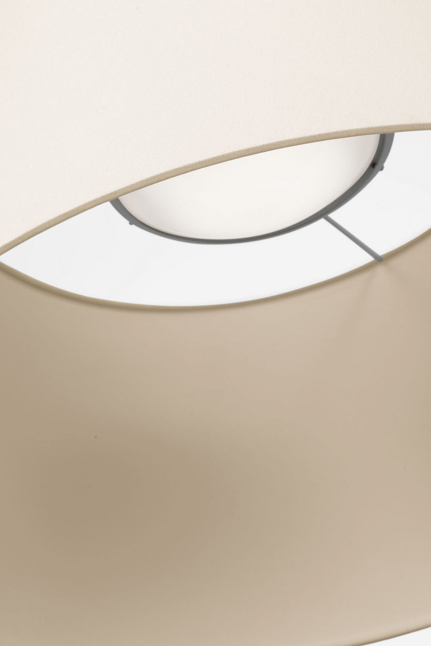Caufield 29" Hanging Shade | Polished Nickel | Linen Shade