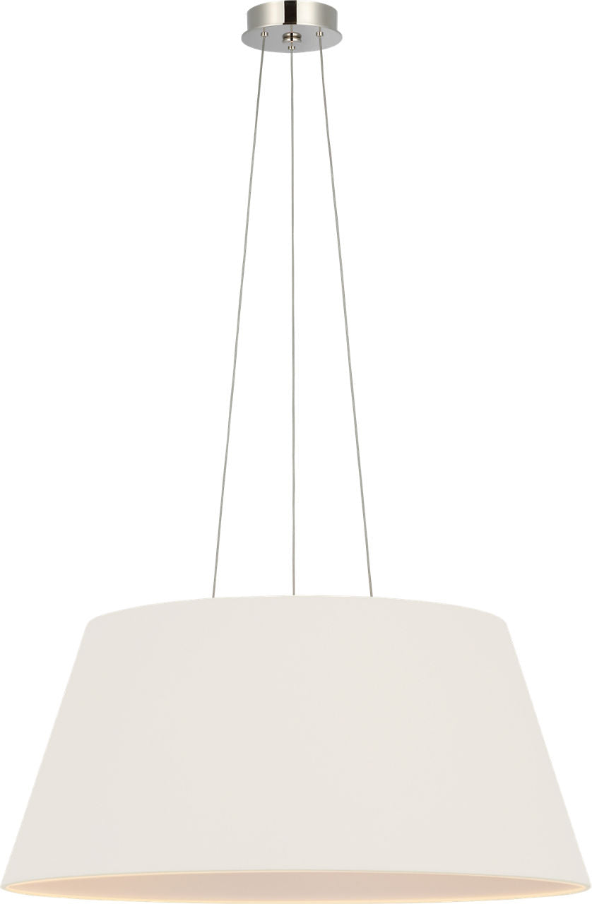 Caufield 29" Hanging Shade | Polished Nickel | Linen Shade