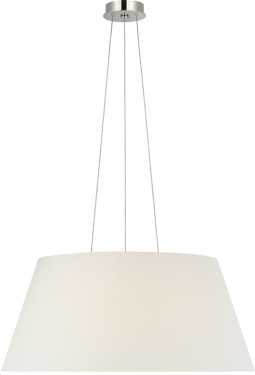 Caufield 29" Hanging Shade | Polished Nickel | Linen Shade
