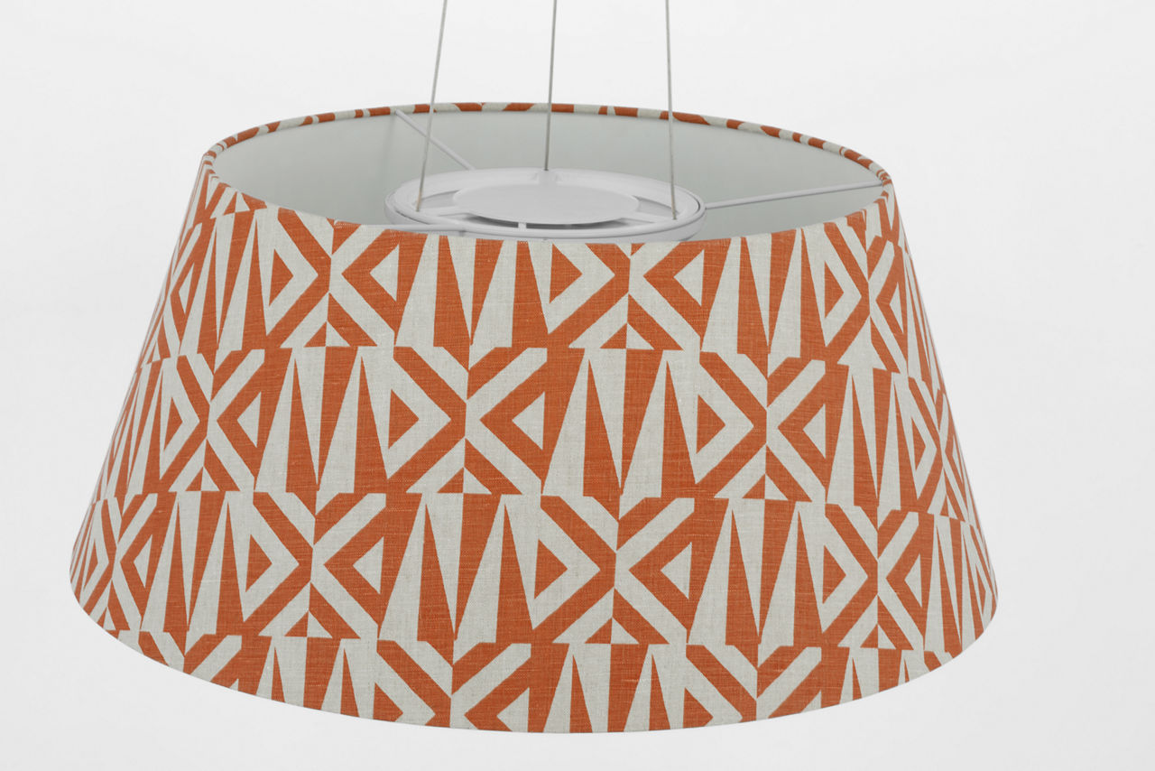 Caufield 29" Hanging Shade | Polished Nickel | Schumacher Brick Amero Shade
