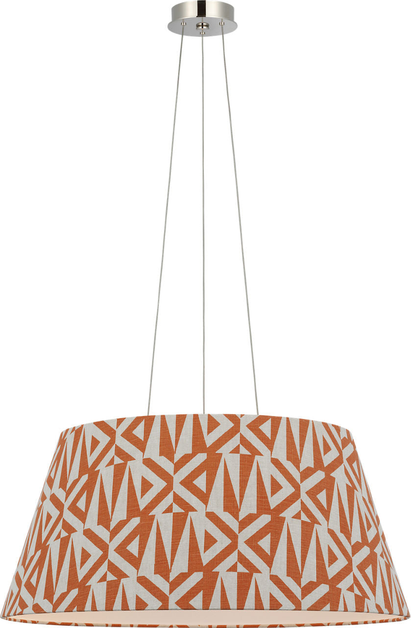 Caufield 29" Hanging Shade | Polished Nickel | Schumacher Brick Amero Shade