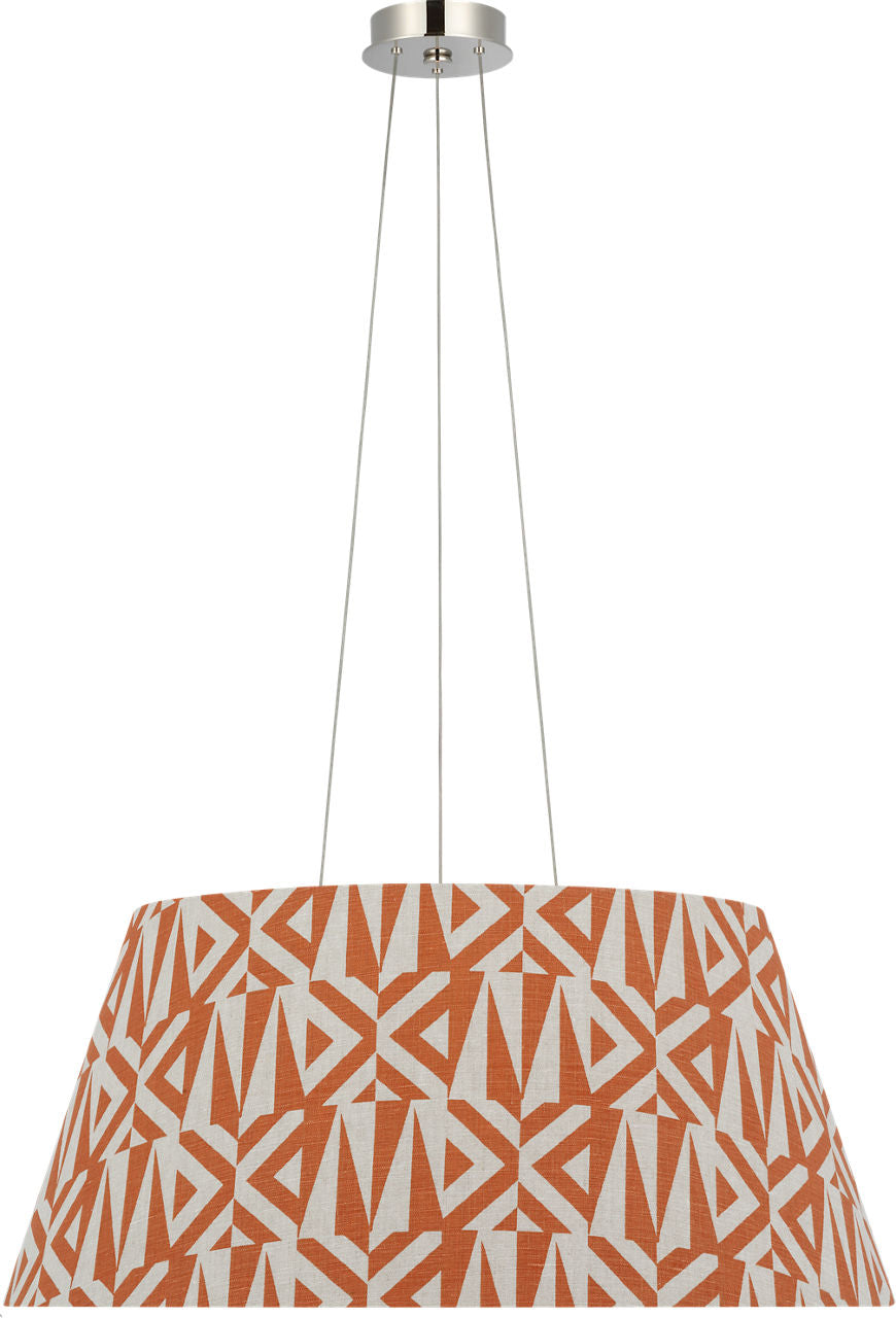 Caufield 29" Hanging Shade | Polished Nickel | Schumacher Brick Amero Shade