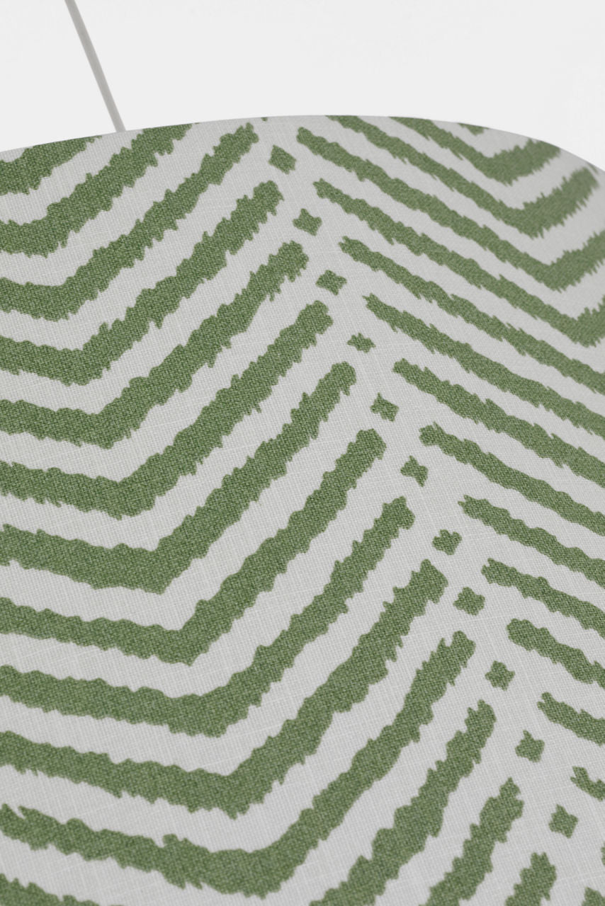 Caufield 29" Hanging Shade | Polished Nickel | Schumacher Verde La Jolla Shade
