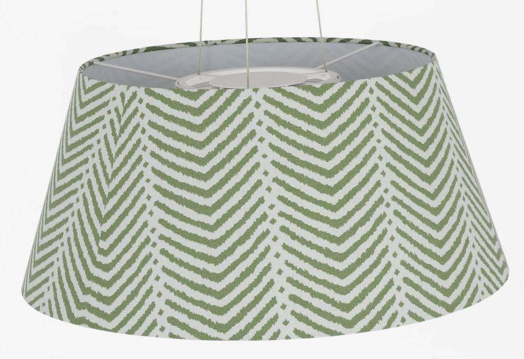 Caufield 29" Hanging Shade | Polished Nickel | Schumacher Verde La Jolla Shade