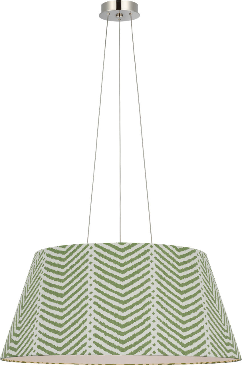 Caufield 29" Hanging Shade | Polished Nickel | Schumacher Verde La Jolla Shade
