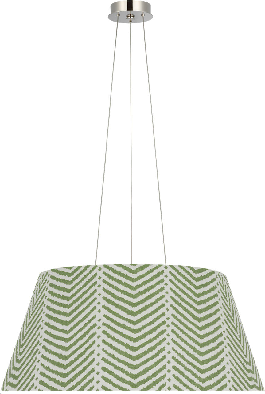 Caufield 29" Hanging Shade | Polished Nickel | Schumacher Verde La Jolla Shade