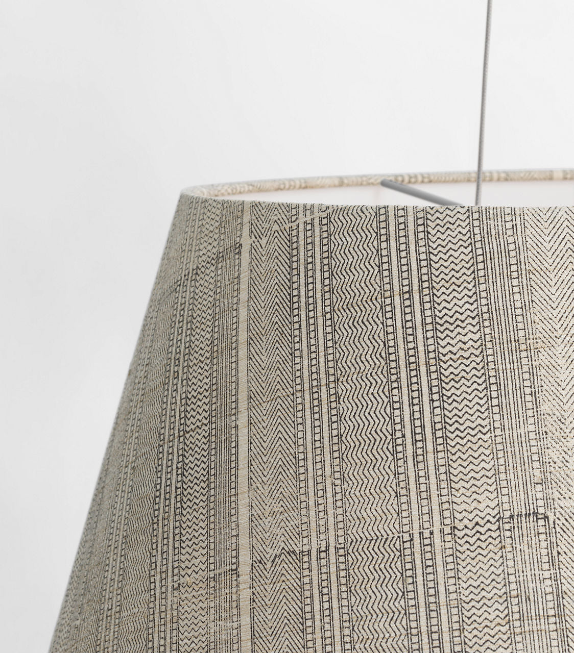 Caufield 29" Hanging Shade | Matte White | Schumacher Natural Mohave Shade