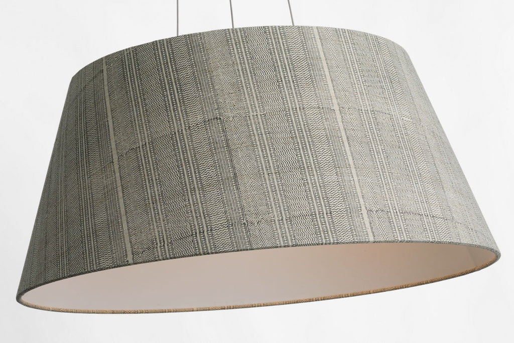 Caufield 29" Hanging Shade | Matte White | Schumacher Natural Mohave Shade