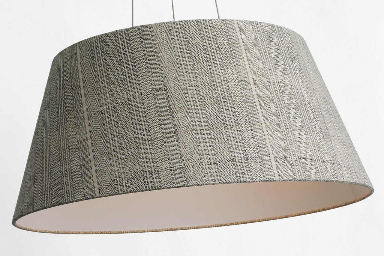 Caufield 29" Hanging Shade | Matte White | Schumacher Natural Mohave Shade