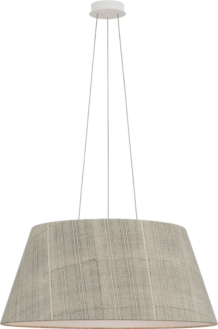 Caufield 29" Hanging Shade | Matte White | Schumacher Natural Mohave Shade